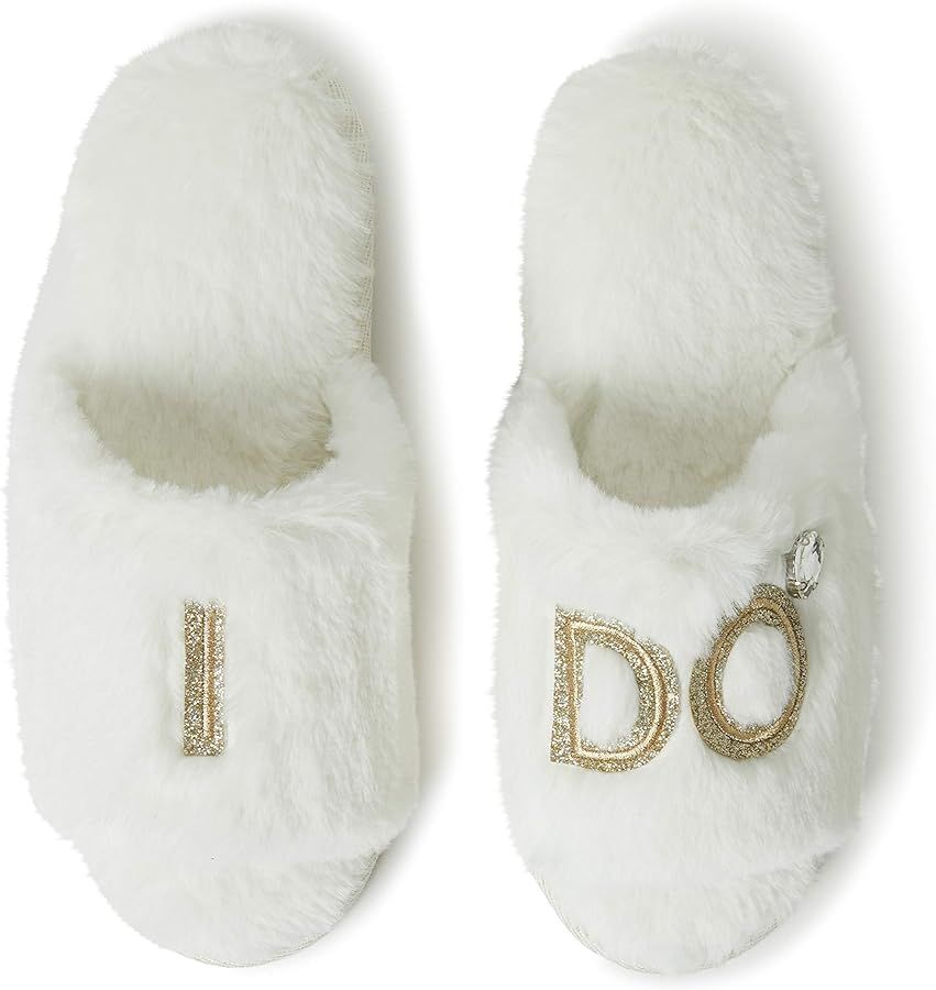 Dearfoams womens Bride and Bridesmaid Gifts I Do Crew Slippers for Wedding and Bachelorette Party | Amazon (US)