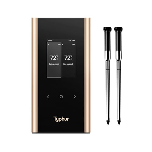 Typhur Sync Gold Wireless WiFi Meat Thermometer, 2 Slim Probes, 6 Sensors, 10x Stronger Signal, ... | Amazon (US)