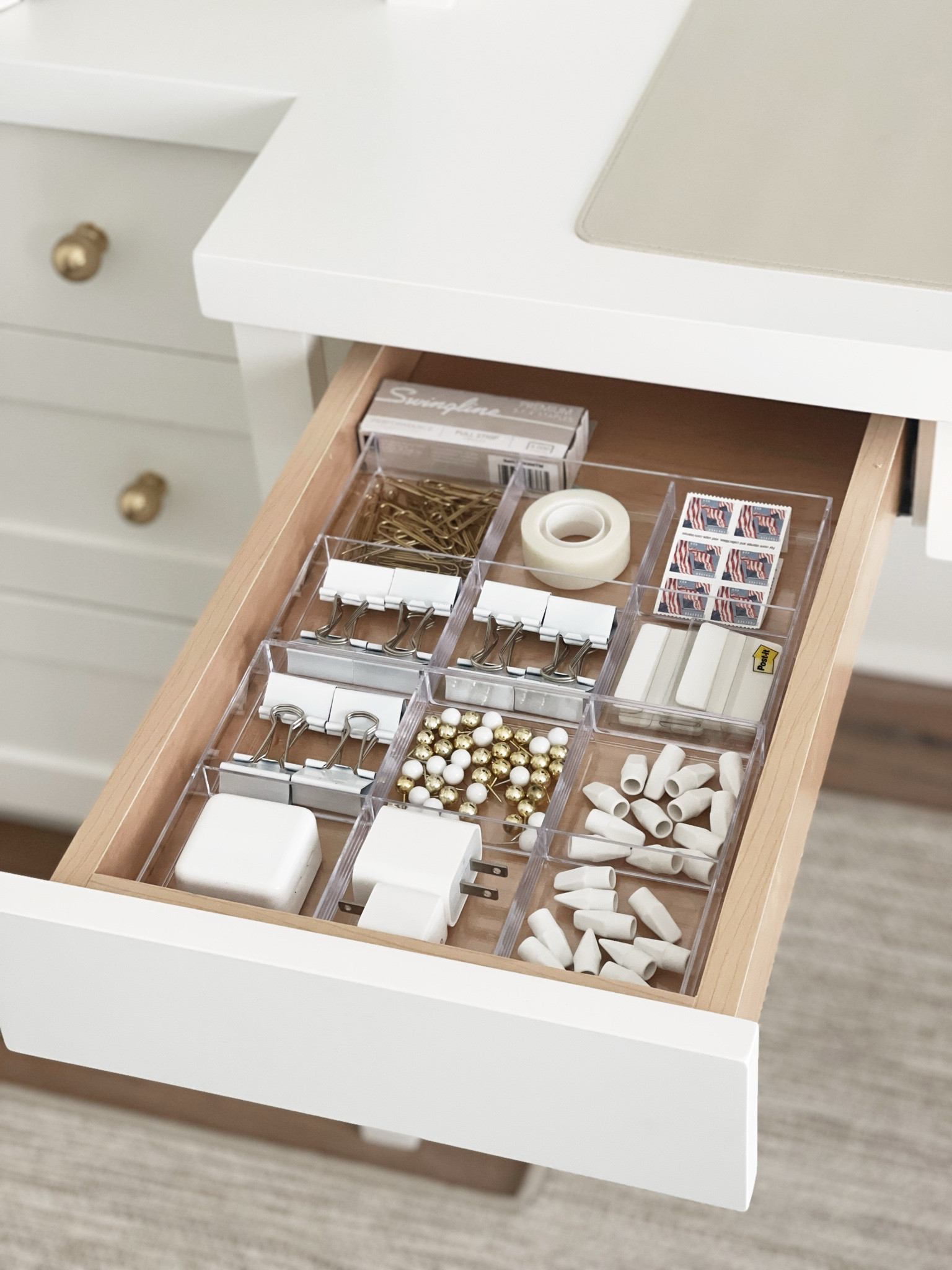 Simple inexpensive low profile desk drawer organizers.
Office organizers 
Home organizing 

#LTKhome #LTKfindsunder50 #LTKsalealert