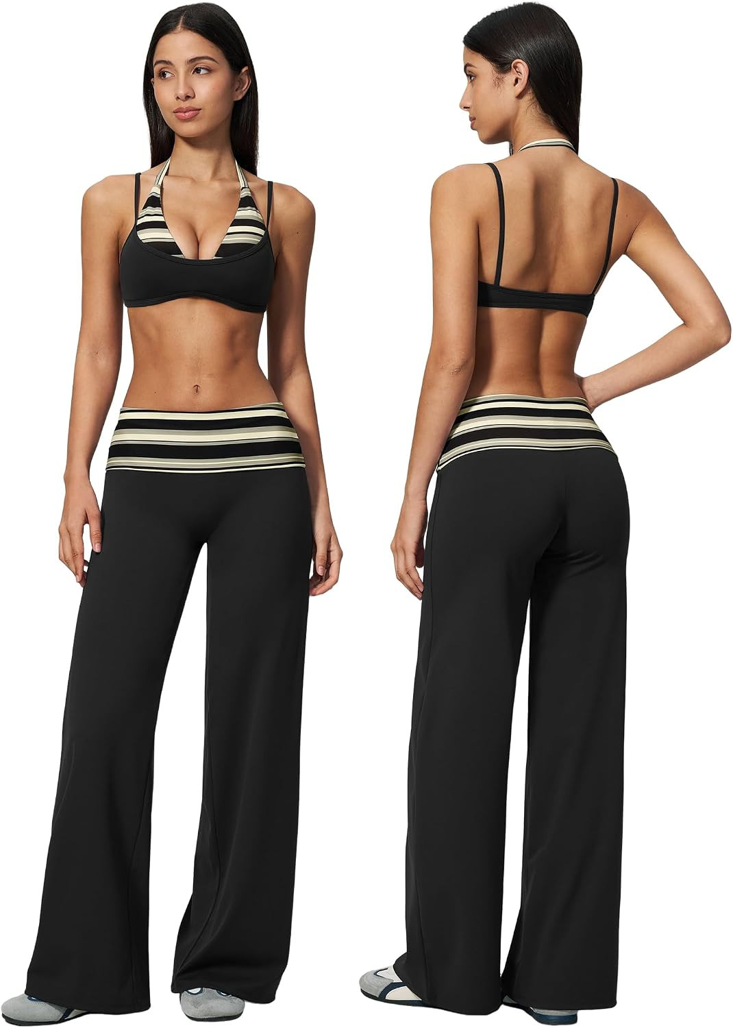 ABOCIW Workout Sets for Women 2 Piece Pilates Yoga Outfits | Amazon (US)