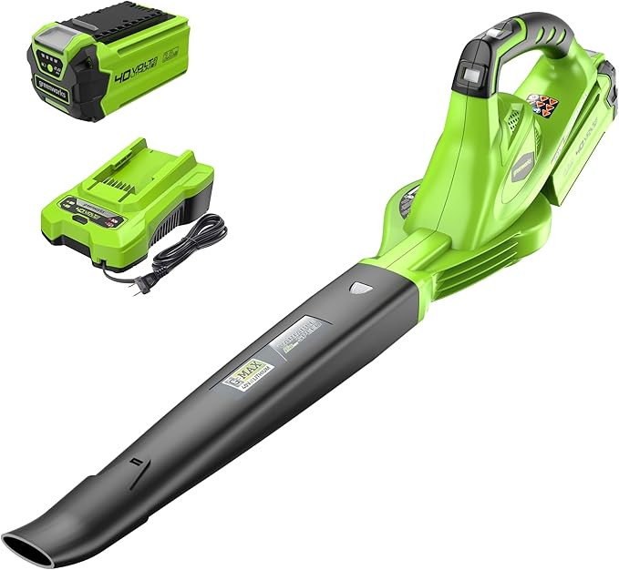 Greenworks 40V Leaf Blower/Sweeper, 150 MPH / 135 CFM, Lightweight, Quiet, with 2.0 Ah Battery an... | Amazon (US)