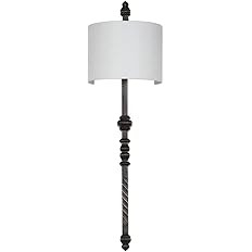 SAFAVIEH Lighting Collection Covington Farmhouse Rustic Traditional Silvered Black Metal 40-inch ... | Amazon (US)