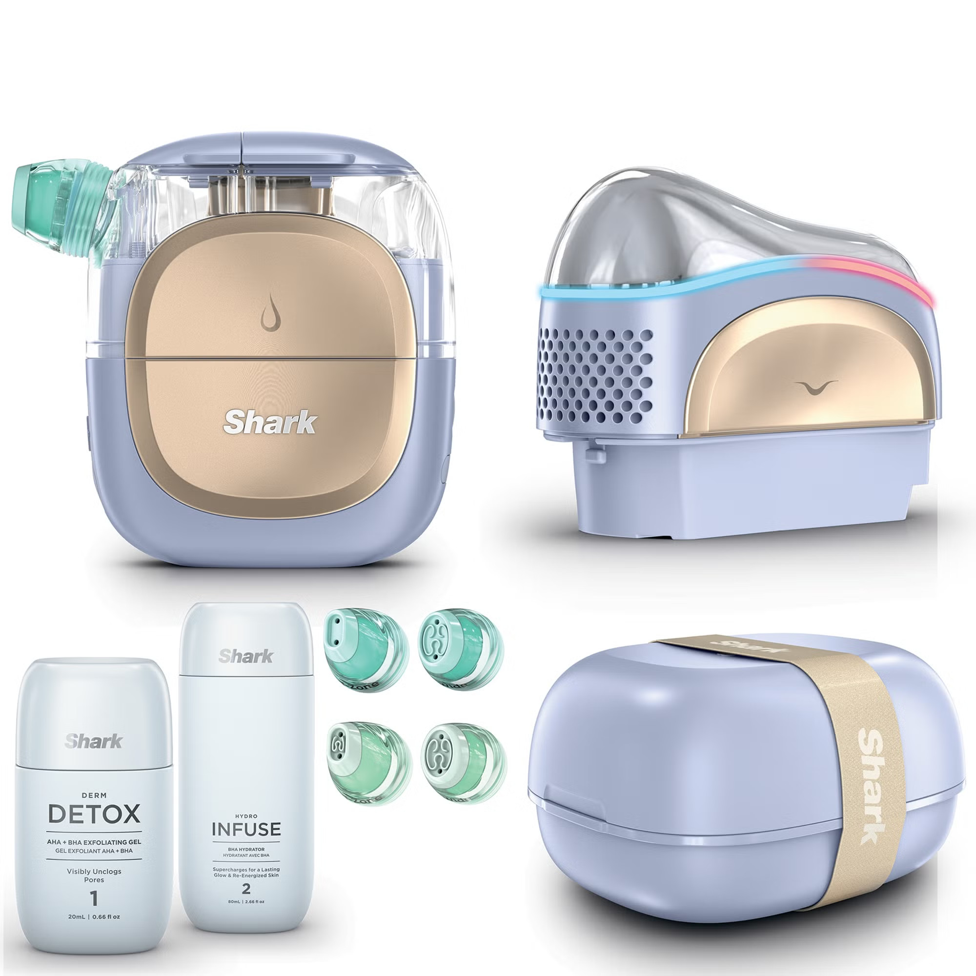 Shark Beauty FacialPro Glow + Depuffi at Home Facial - Spa Purple | Cult Beauty