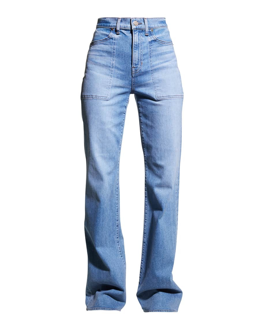 Crosbie Wide-Leg Jeans w/ Pocket Details | Neiman Marcus