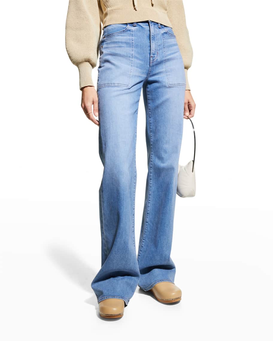 Crosbie Wide-Leg Jeans w/ Pocket Details | Neiman Marcus