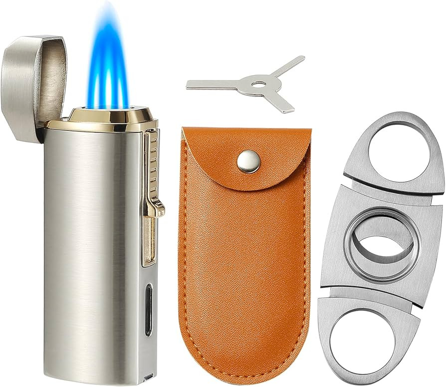 Haillai Triple Jet Flame Lighter and 𝐂𝐮𝐭𝐭𝐞𝐫 Set, Built-in 𝐏𝐮𝐧𝐜𝐡 ... | Amazon (US)