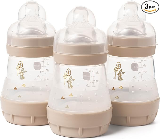 MAM Easy Start Anti-Colic Baby Bottles | 3 Pack (3 x 160ml) | Self-Sterilising Baby Milk Bottle |... | Amazon (UK)
