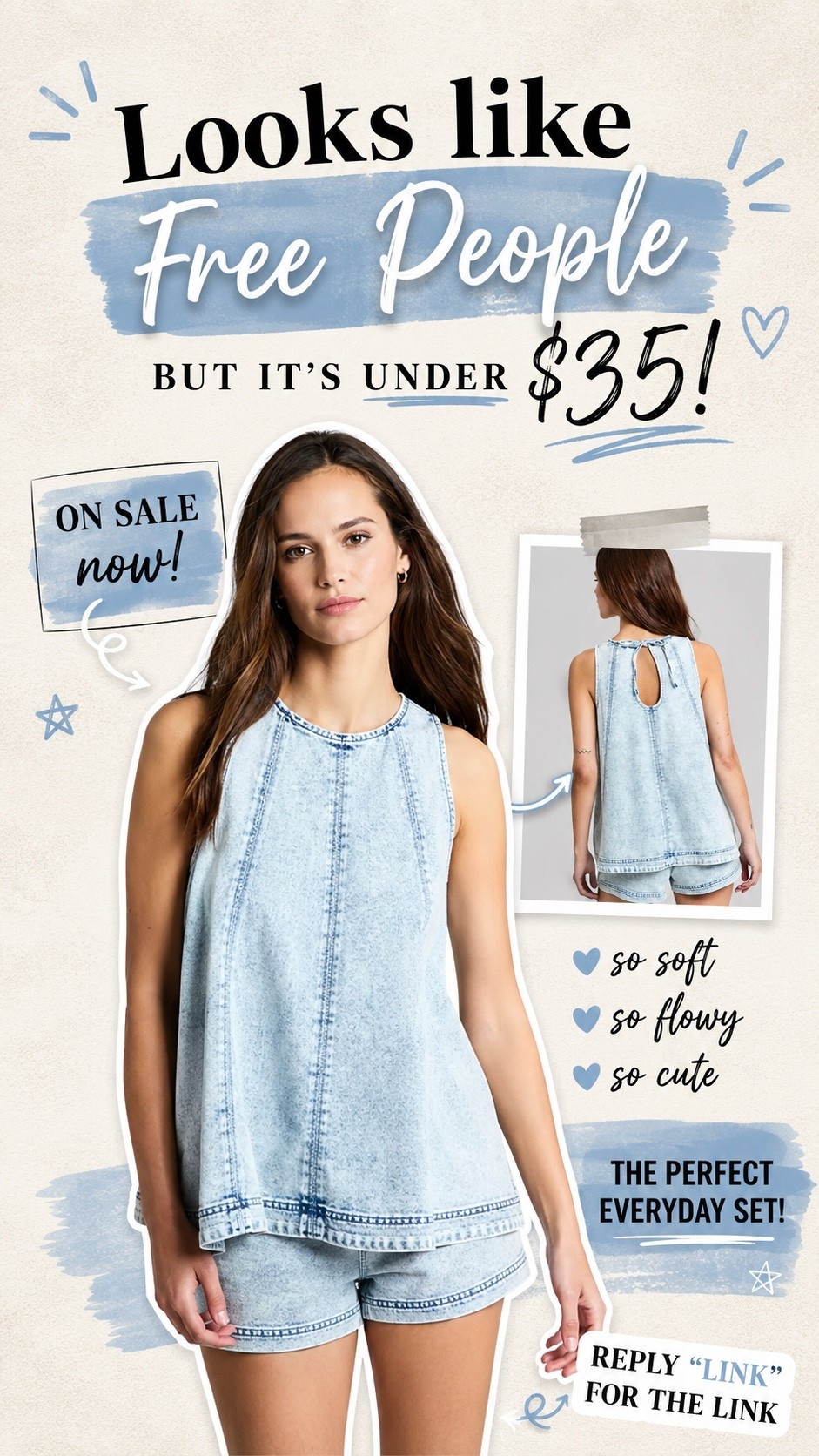 I actually returned the free people one because it was awful. This one is adorable and can’t beat the price

#LTKSaleAlert #LTKOver40 #LTKootd