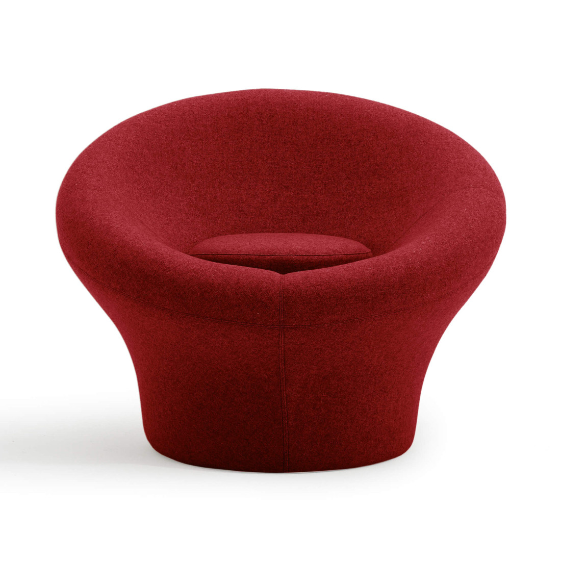 Mushroom Mid Century Modern Upholstered Fiberglass Armchair Cashmere-Imperial Red | Eternity Modern