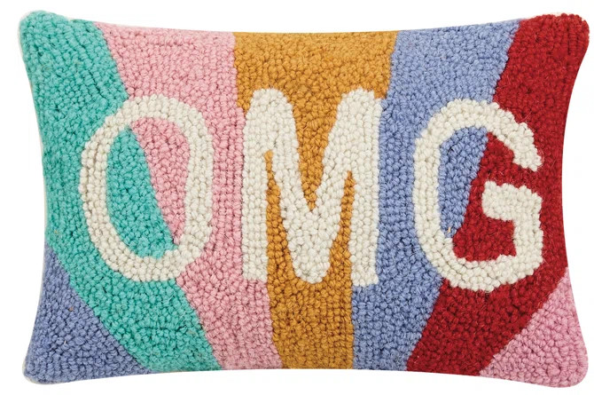 Ebern Designs Polina OMG Hook Wool Lumbar Pillow | Wayfair | Wayfair North America