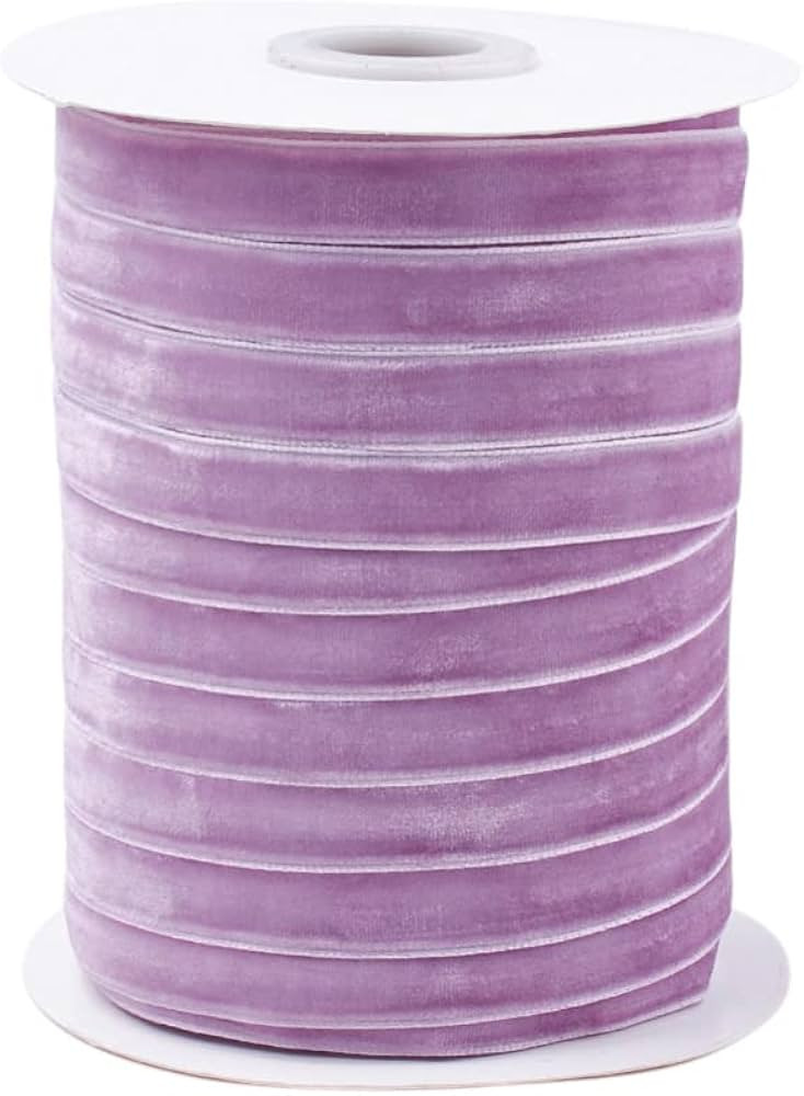 Cheriswelry 50Yards/Roll 3/8Inch Wide Velvet Ribbon Single Face Velvet Ribbon with Spool for Gift... | Amazon (US)