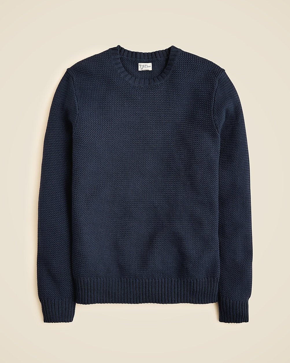 Basket-stitch cotton crewneck sweater | J. Crew US