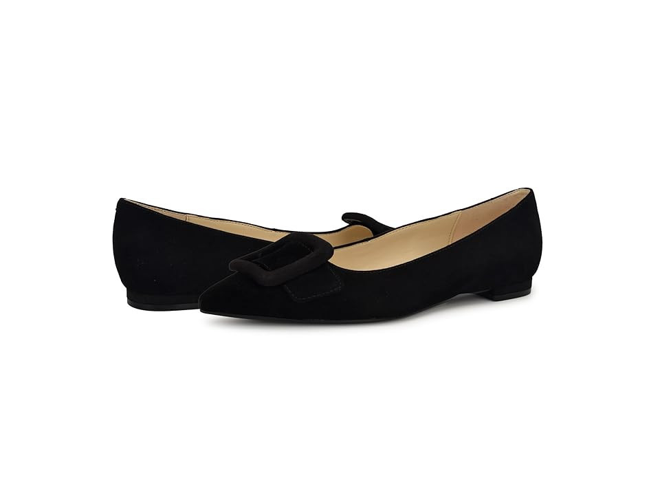 Nine West Jesike Women's Flat Shoes Black Suede : 6 M | Zappos