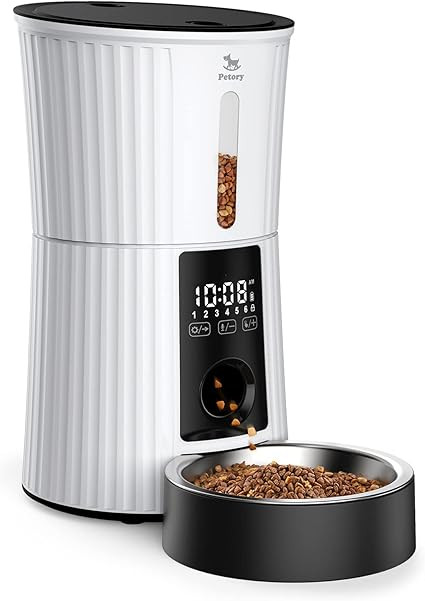 Timed Automatic Cat Feeders - 4L Programable Dry Food Dispenser for Cats and Small Medium Dogs 6 ... | Amazon (US)