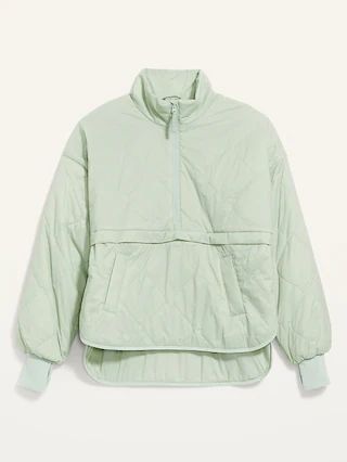 Packable Half-Zip Water-Resistant Quilted Jacket for Women | Old Navy (US)