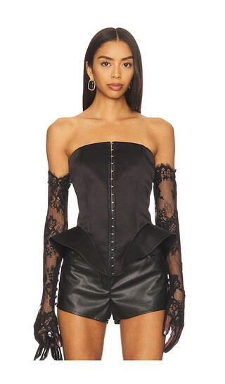 Len Bustier Top in Black | Revolve Clothing (Global)