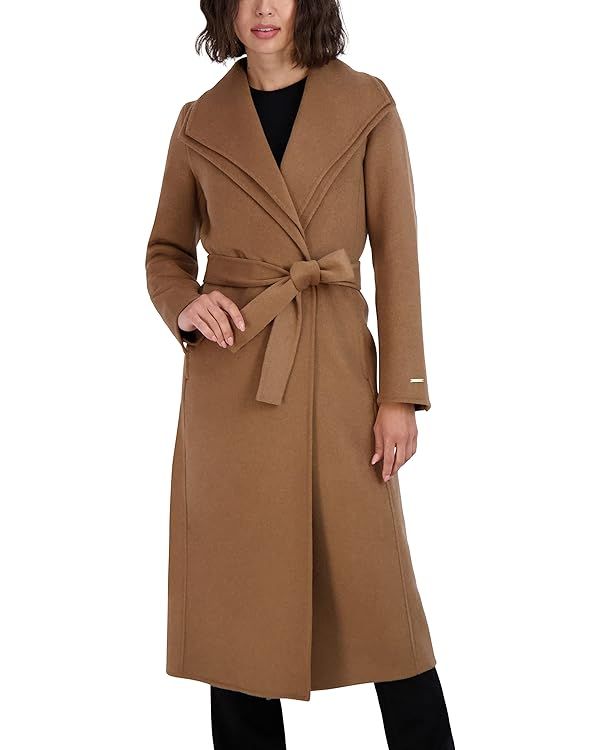 TAHARI Women's Maxi Double Face Wool Blend Wrap Coat | Amazon (US)