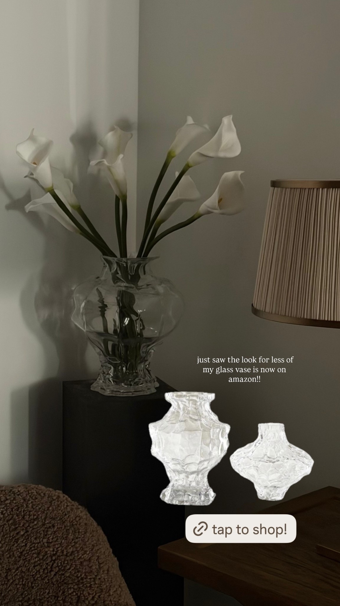 just saw the look for less of my glass vase is now on amazon!!