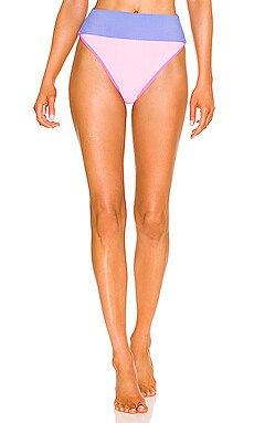 BEACH RIOT Emmy Bikini Bottom in Pink & Periwinkle Colorblock from Revolve.com | Revolve Clothing (Global)