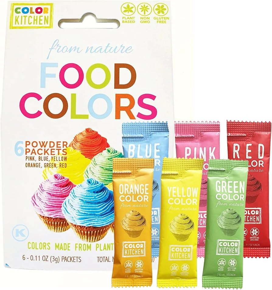 Color Kitchen Food Coloring Vibrant 6 Pack – Plant-based Colors, Artificial Dye-free, Gluten-fr... | Amazon (US)
