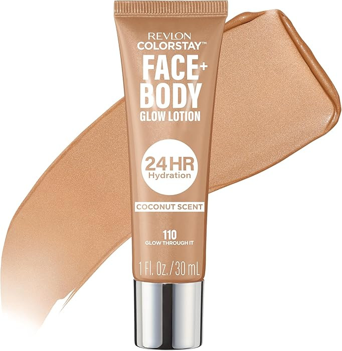 Revlon ColorStay Face & Body Glow Lotion, Hydrating Moisturizer, 24HR Hydration, Illuminating Lum... | Amazon (US)