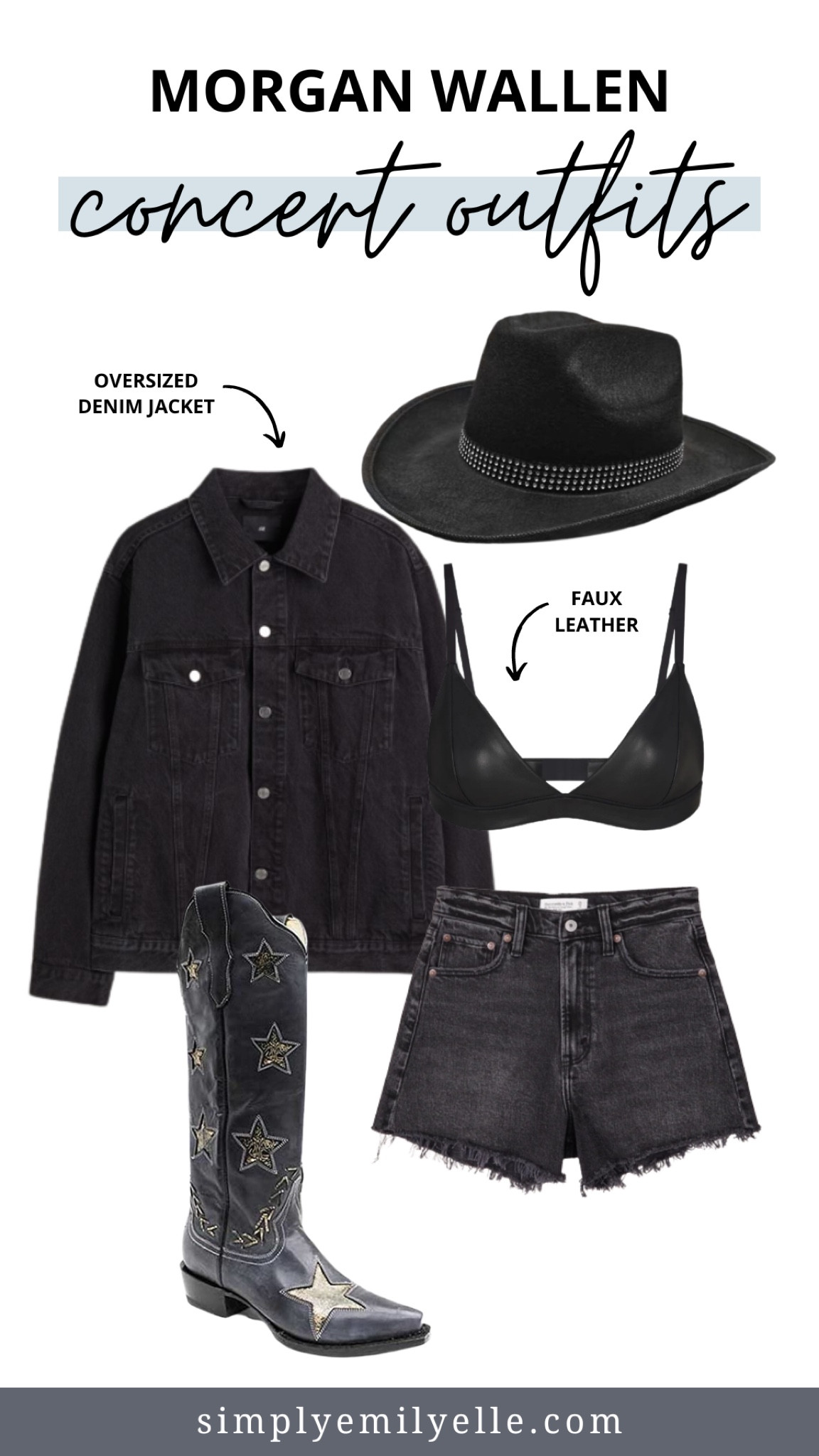 Morgan wallen concert outfit, country concert outfit, country concert outfit idea, country concert outfit inspo, black cowboy hat, black cowgirl hat, oversized denim jacket, star cowgirl boots

#LTKFind #LTKSale #LTKSeasonal