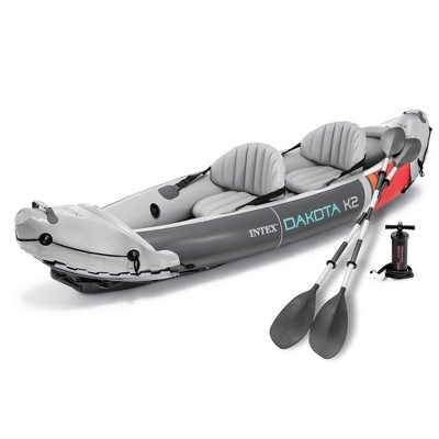 Intex Dakota K2 2 Person Vinyl Inflatable Kayak and Accessory Kit w/ Oars & Pump | Target
