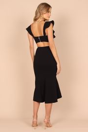 Yvonne Hi Lo Midi Dress - Black | Petal & Pup (US)