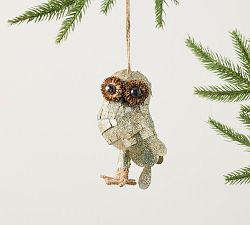 Golden Glam Owl Ornament | Pottery Barn (US)