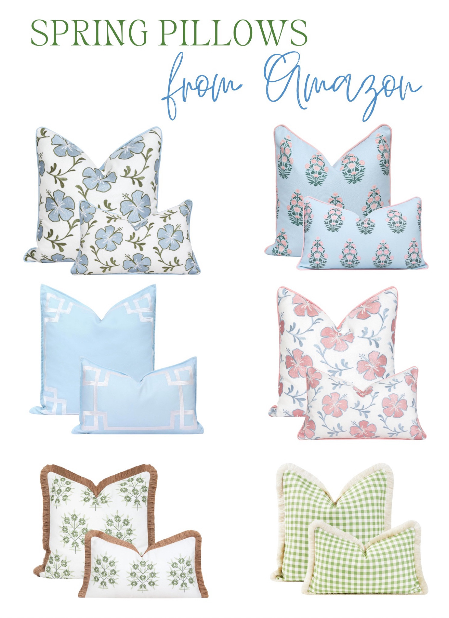 Spring Indoor/Outdoor Pillow covers from Amazon -

Amazon, Amazon finds, spring, outdoor pillows, indoor pillows, Amazon decor, Amazon pillows, Amazon home decor, Amazon spring decor

#LTKhome #LTKSeasonal