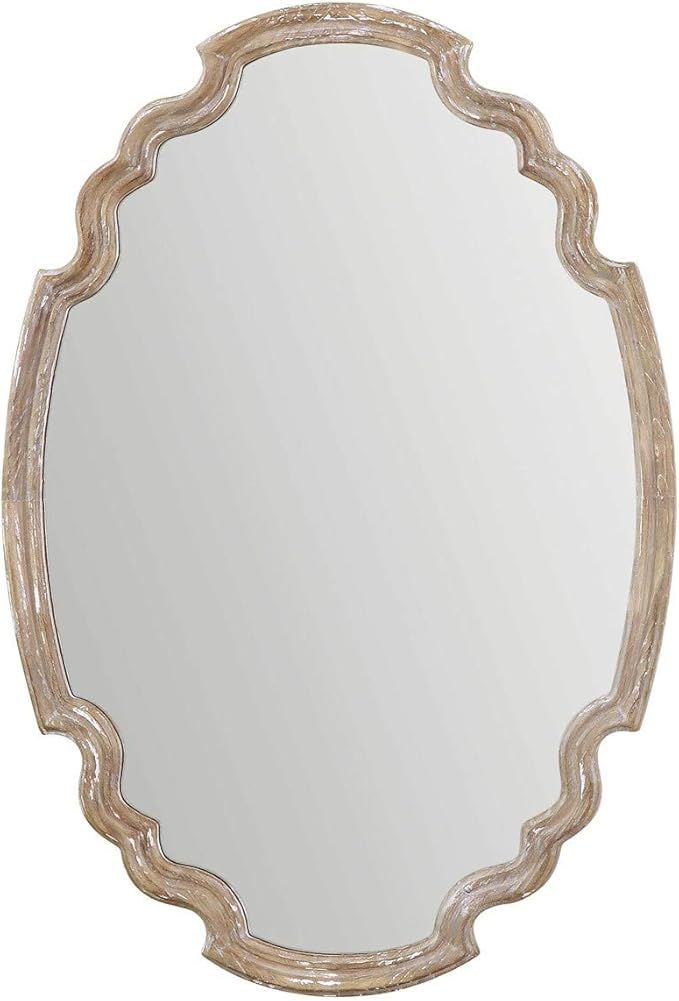 Uttermost 14483 Ludovica Oval Mirror, Natural Wood Framed | Amazon (US)