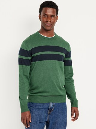 Chest-Stripe Crew-Neck Sweater | Old Navy (US)