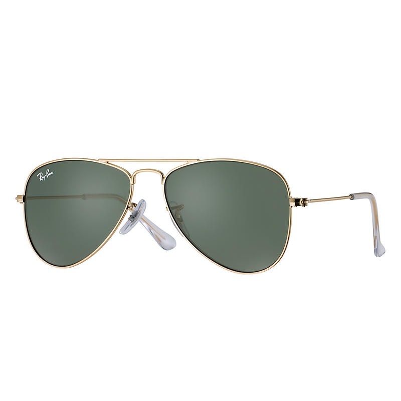 Ray-Ban Aviator Junior Gold Sunglasses, Green Lenses - Rj9506s | Ray-Ban (US)