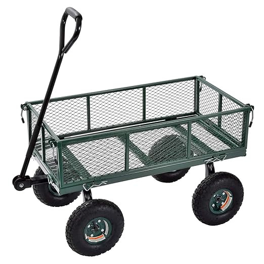 Juggernaut Carts - GW3418-GR Steel Utility Garden Wagon, 400 lb. Load Capacity, 21-3/4" Height x ... | Amazon (US)