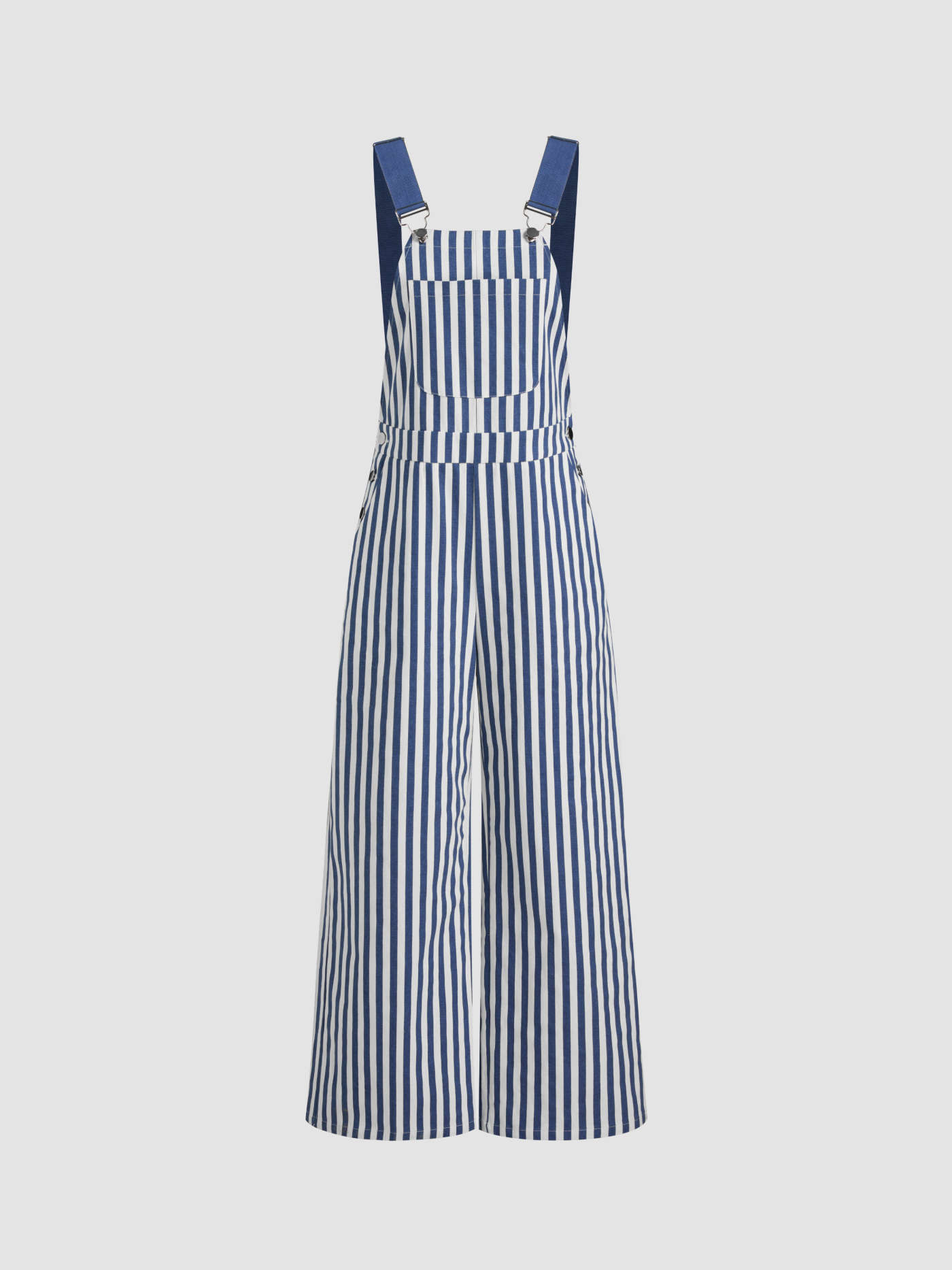 100% Cotton Square Neck Striped Pocket Jumpsuit | Cider