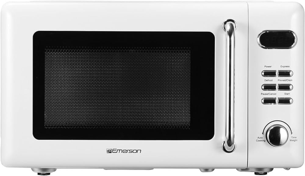Emerson MWR7020W Compact Countertop Microwave Oven with Button Control, LED Display, 700W 5 Power... | Amazon (US)