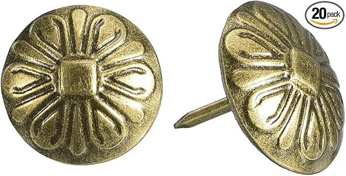 uxcell Upholstery Tacks Nail Pins Furniture, 20Pcs 16x15mm Thumb Tack Pins Assortment Kit Carbon ... | Amazon (US)