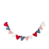 Heart Felt Garland - Gray Pink Red White Hearts | Etsy (US)