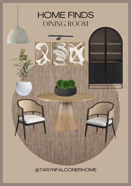 Shop this beautiful dining room!

Dining room, arched cabinet, dining table, dining chairs, faux plant, concrete pendant, abstract art, art light, greenery

#LTKstyletip #LTKhome