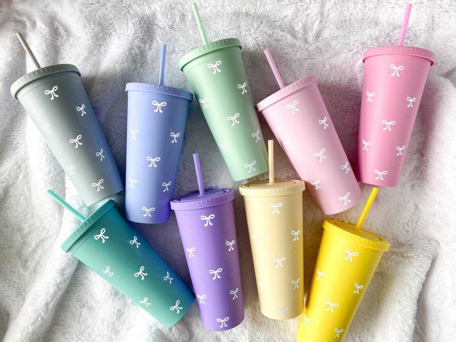 Bow Iced Coffee Cup, Preppy Bow Iced Coffee Tumbler, preppy tumbler, bow gift, reusable cup, eco ... | Etsy (US)