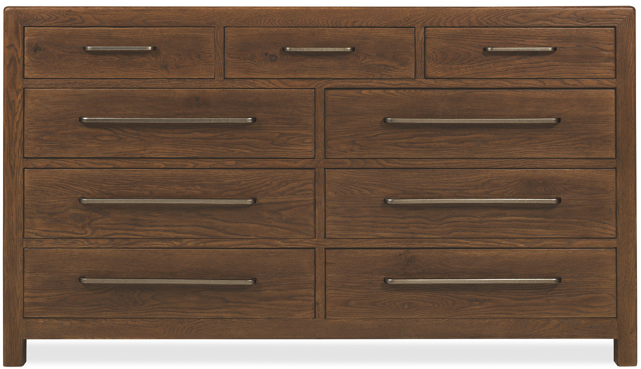 Driftwood Nine-Drawer Dresser In Medium Wood | 1stopbedrooms