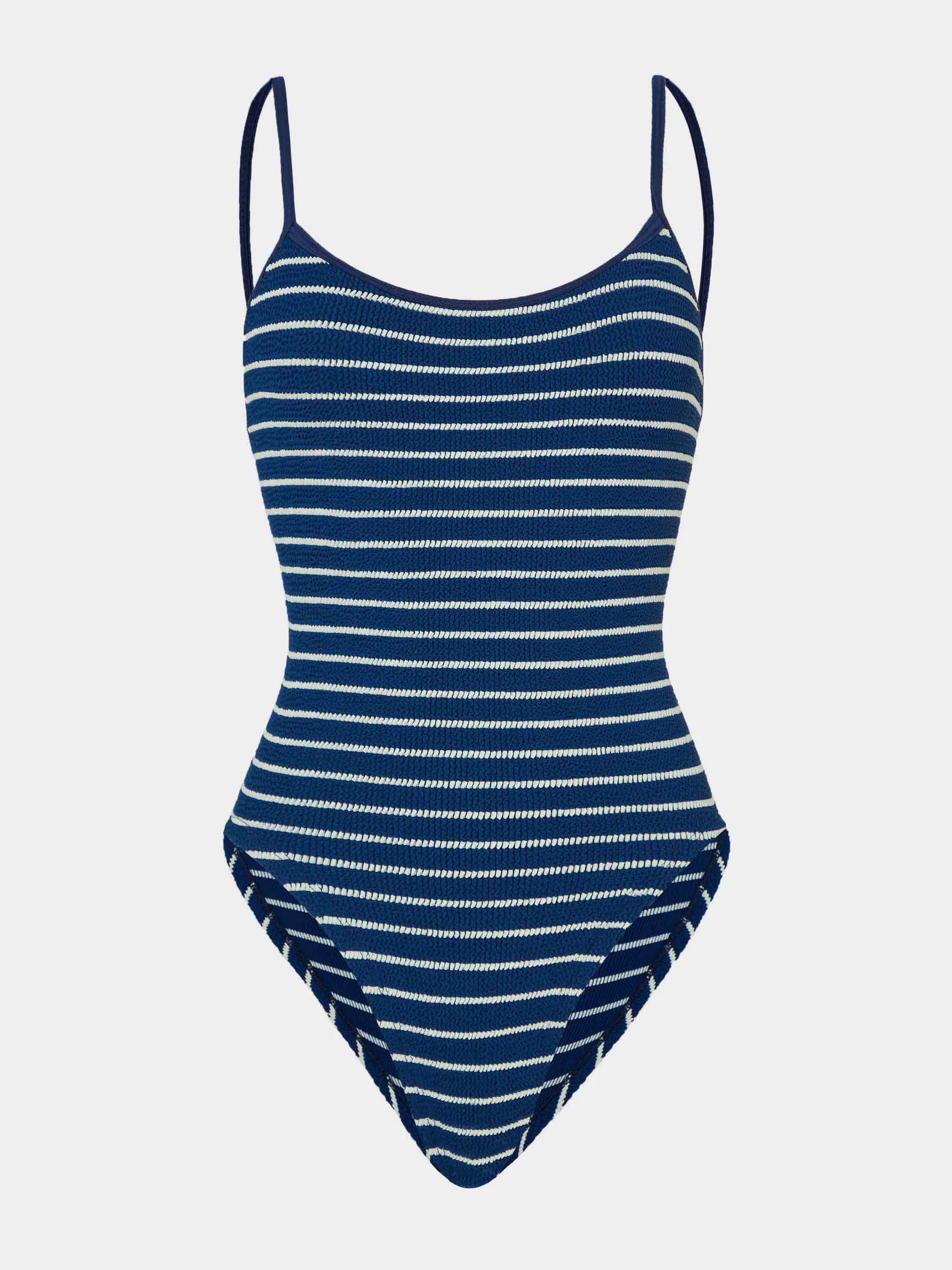 Pamela Swim - Navy/White Stripe | HUNZA G