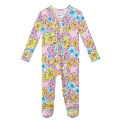 Posh Peanut Baby Girl Pajamas, Soft Päpook Bamboo One Piece Rompers, Newborn, Infant, & Toddler Footed Sleepers PJs with 2-Way Zipper, Breathable Lightweight Sleep Clothes & Outfits for Kids | Amazon (US)