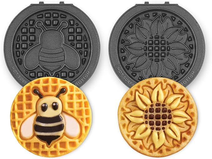 DASH Multimaker Mini System Two 4” Nonstick Removable Waffle Plates Set (Sunflower & Bee) - 2Pc... | Amazon (US)