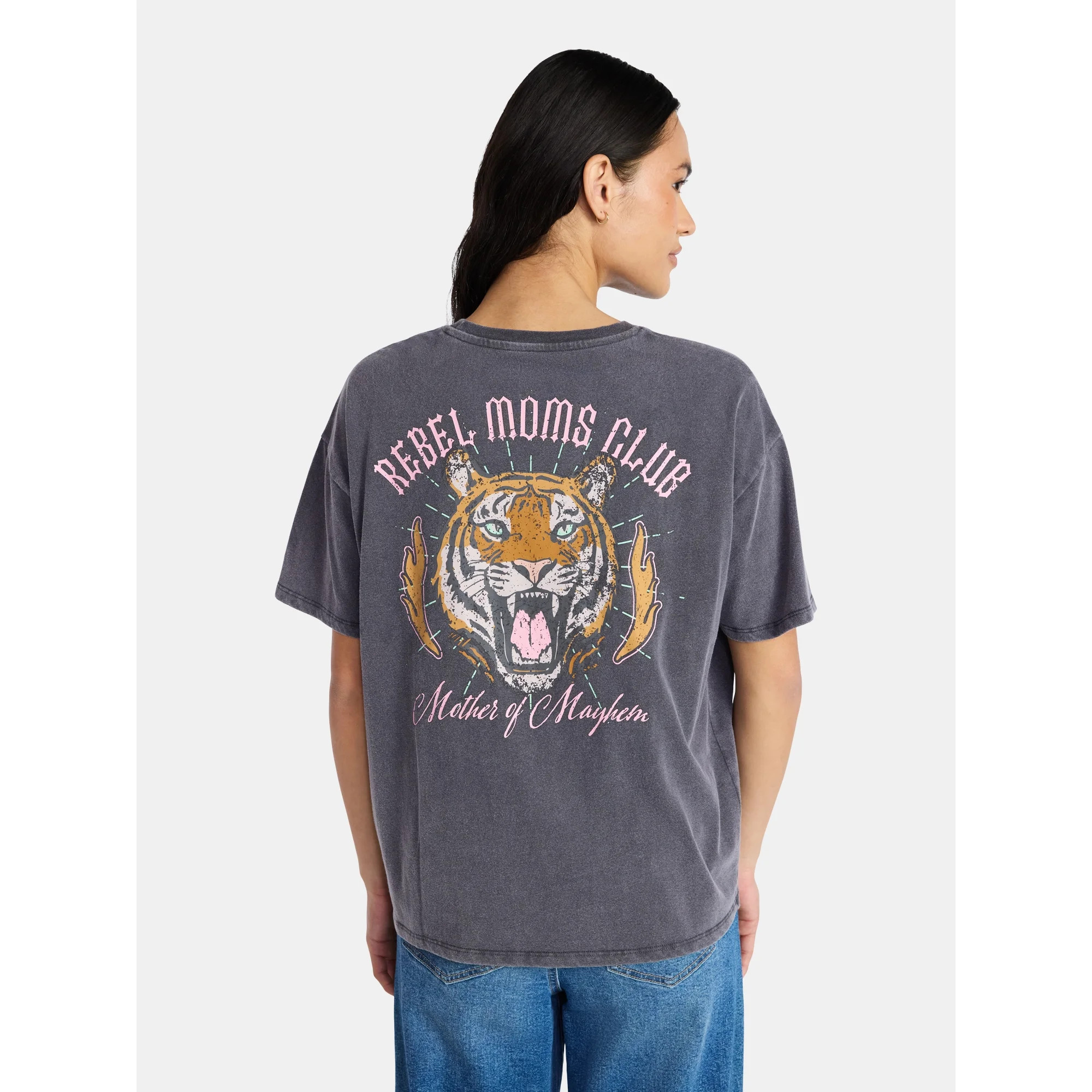 Mother’s Day Women’s Rebel Moms Club Cotton Graphic Tee from Way to Celebrate, Sizes S-XXXL | Walmart (US)