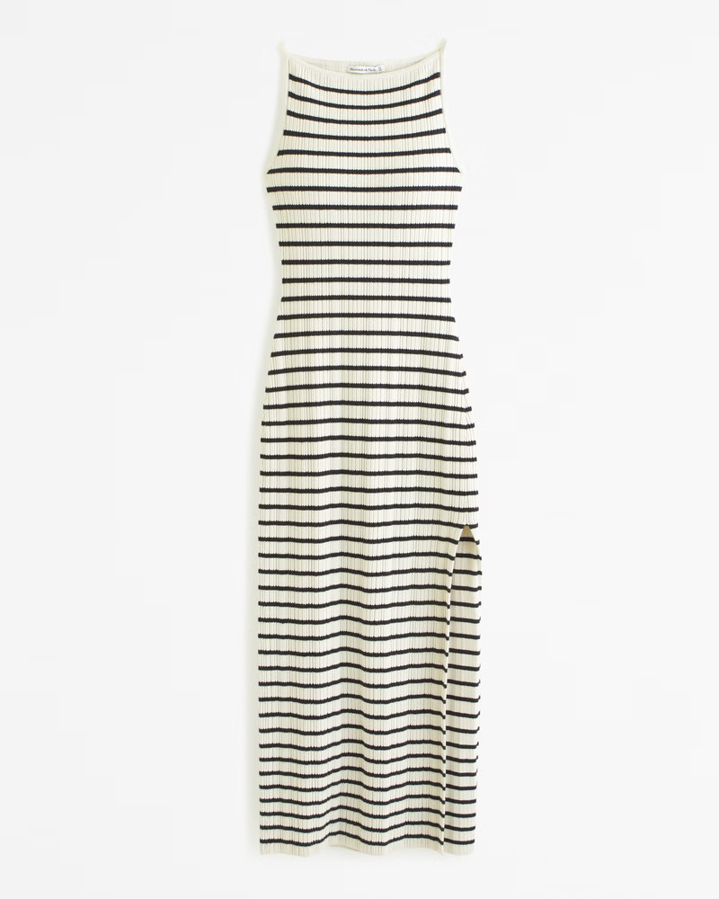 High-Neck Midi Sweater Dress | Abercrombie & Fitch (UK)