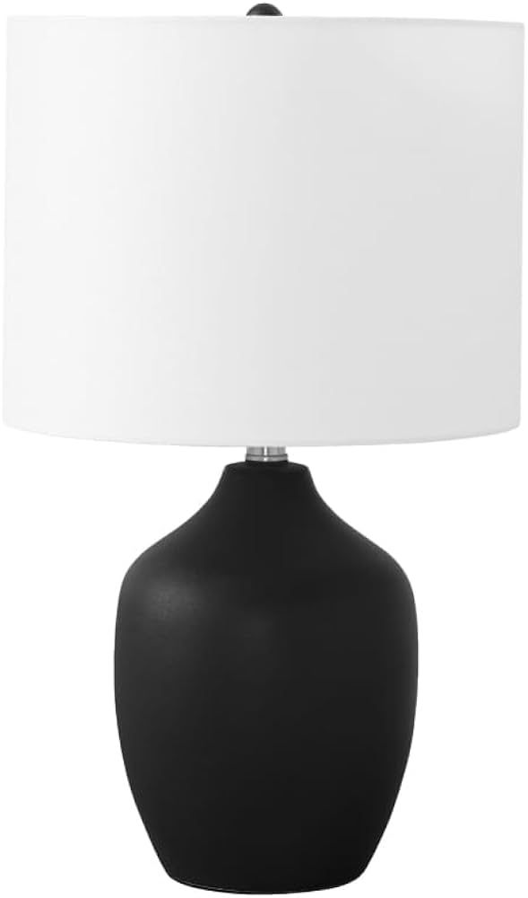 Monarch Specialties I 9708 LightingTable Lamp, Black Ceramic, Ivory/Cream Shade, Transitional | Amazon (CA)