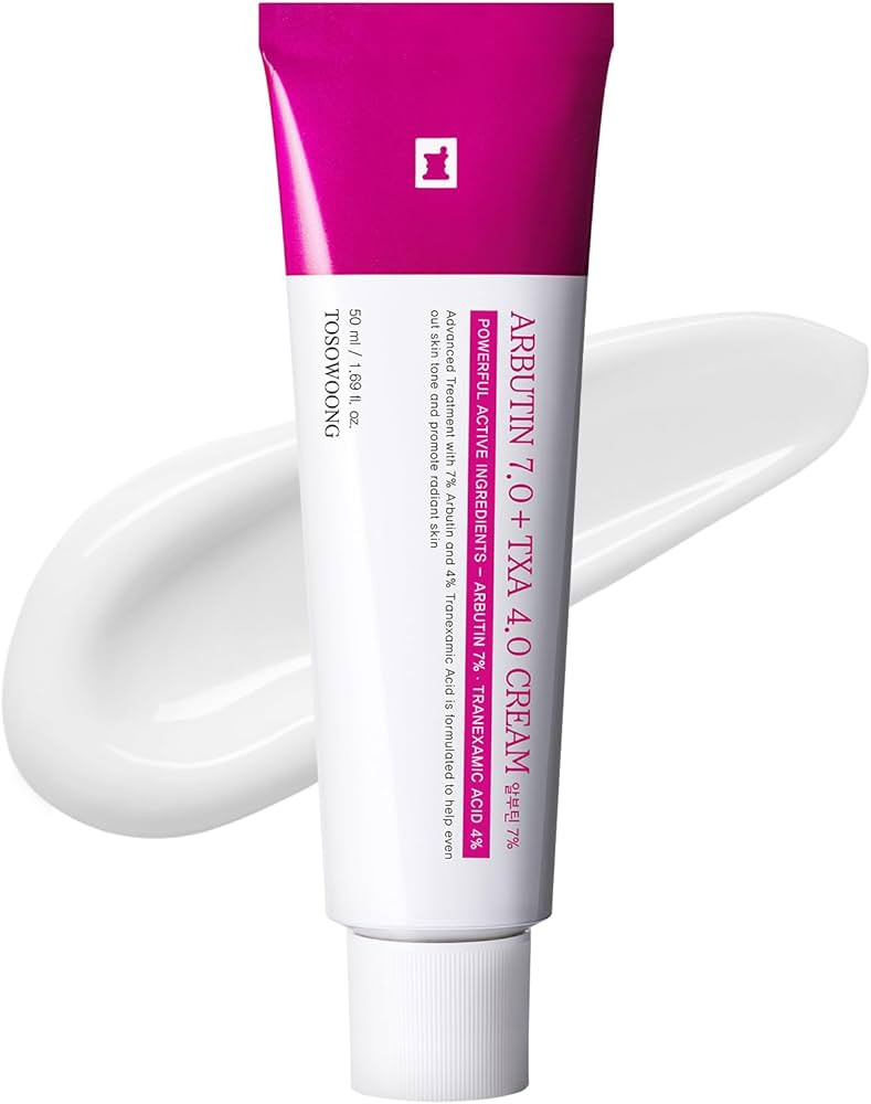 TOSOWOONG Arbutin 7% + Tranexamic Acid 4% Cream, 70,000ppm Arbutin, 40,000ppm TXA, Niacinamide, G... | Amazon (US)