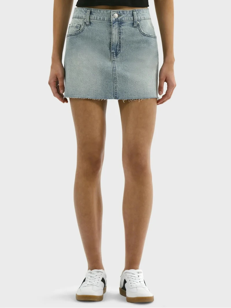No Boundaries Denim Mini Skirt, Women's | Walmart (US)
