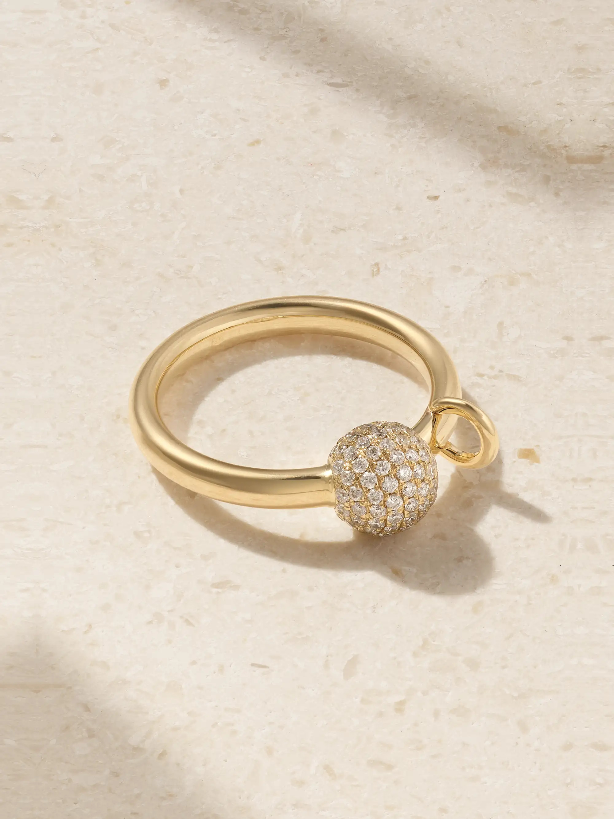 14-karat gold diamond ring | NET-A-PORTER (US)